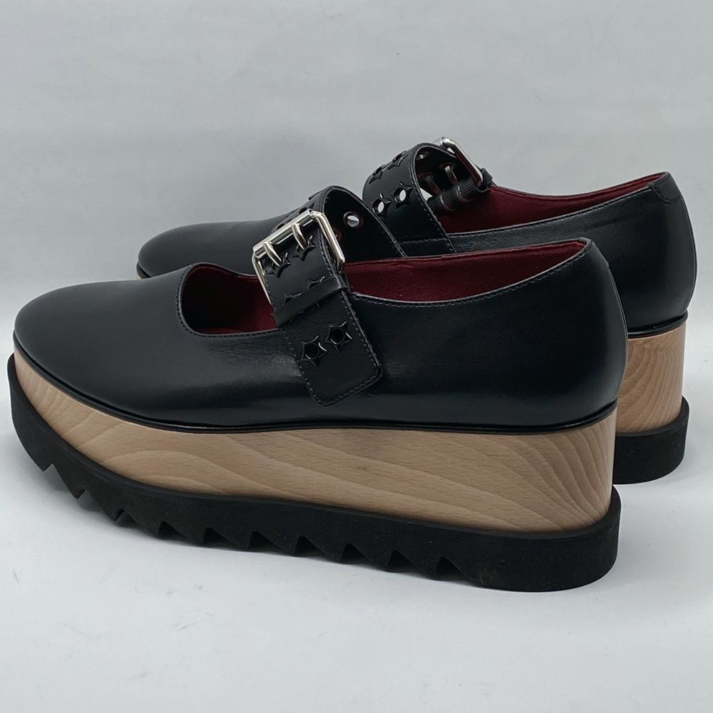 Stella McCartney Elyse 70MM Mary Jane Platform Wedges size 38.5 - Picture 9 of 15